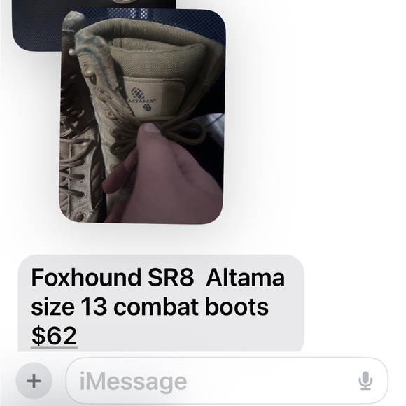 Foxhound Sr8 Brand Altama Size 13 tan colored (combat boots)